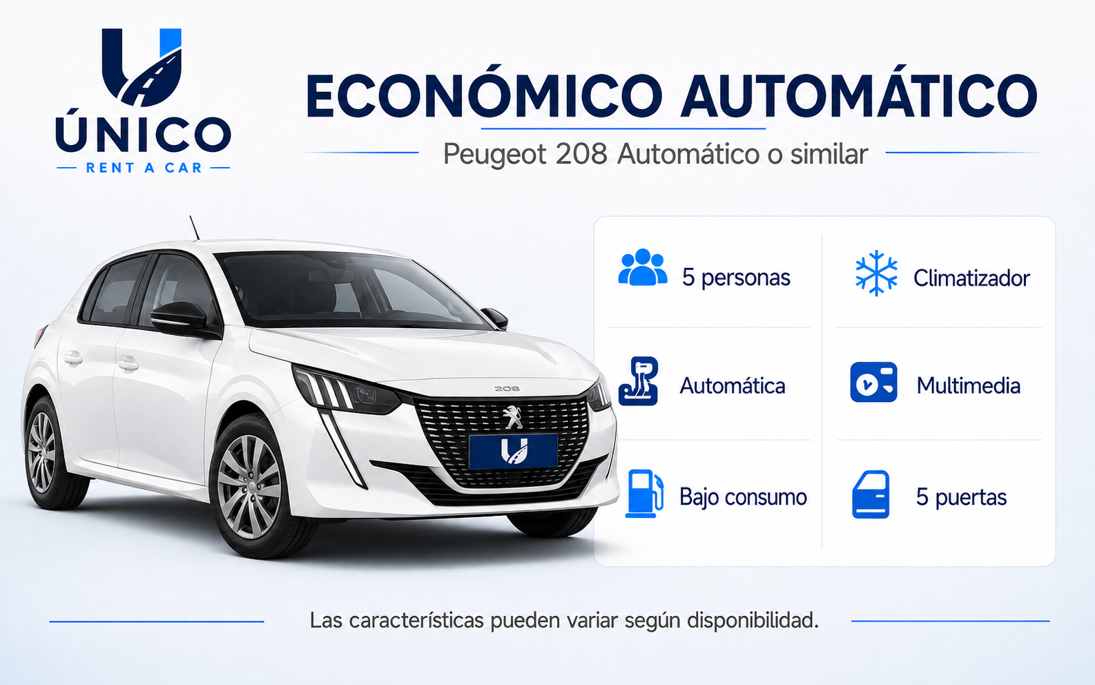 Peugeot 208 o similar